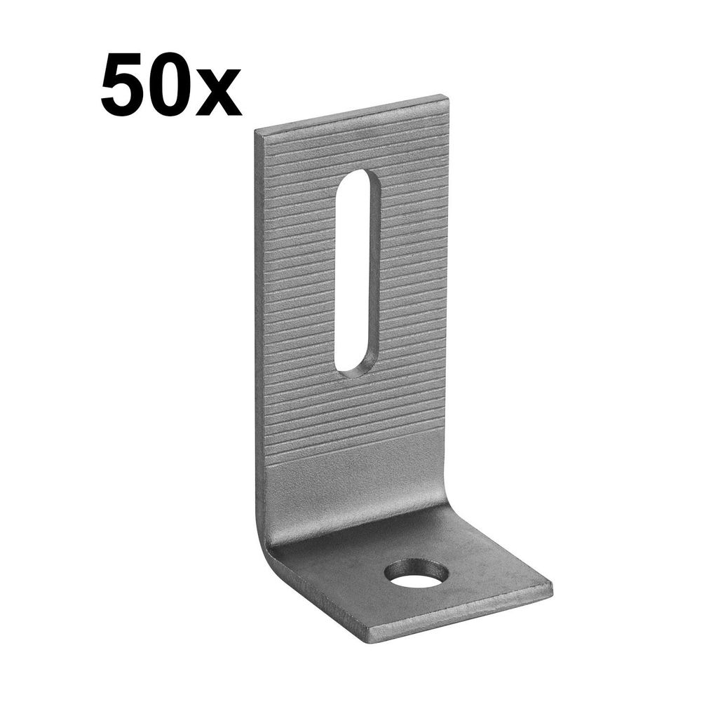 Avoltik 50er Set Verbindungswinkel 90° Winkel L Halter Verbinder Schienenverbinder Solar
