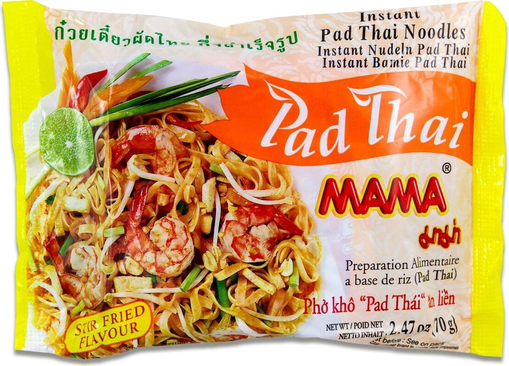 10er-Pack MAMA Instant Reisnudeln Pad Thai 70g | Instant Nudeln Stir Fried Flavour