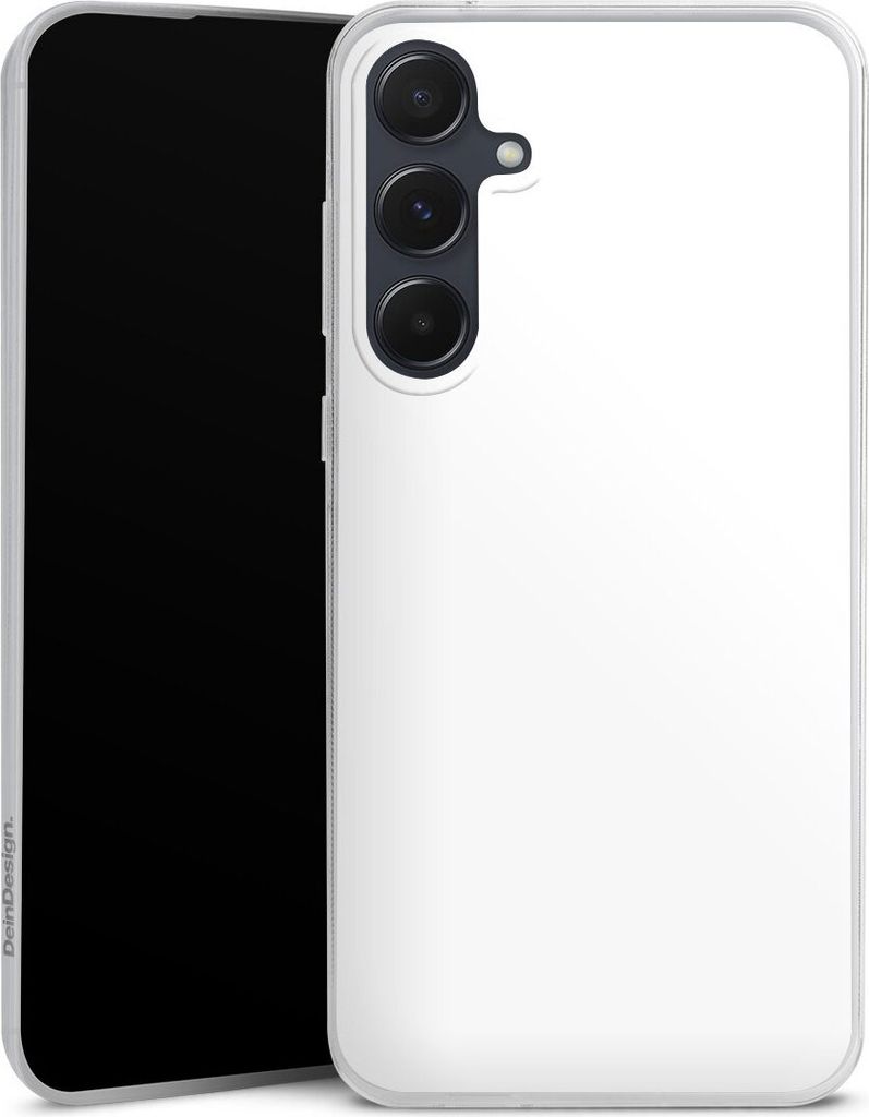 DeinDesign Slim Hülle für Samsung Galaxy A55 5G Silikon Case Ultra Dünn Handyhülle Farbe einfarbig weiß