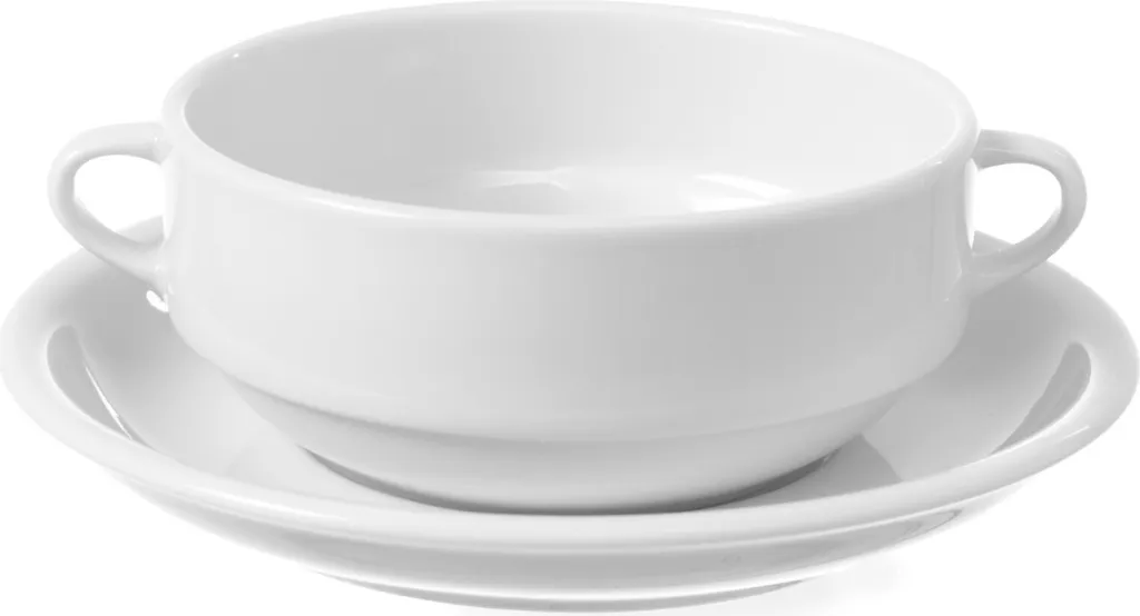 Hendi 770924 Set 12 Tazze da Consommé Optima Porcellana 380ml