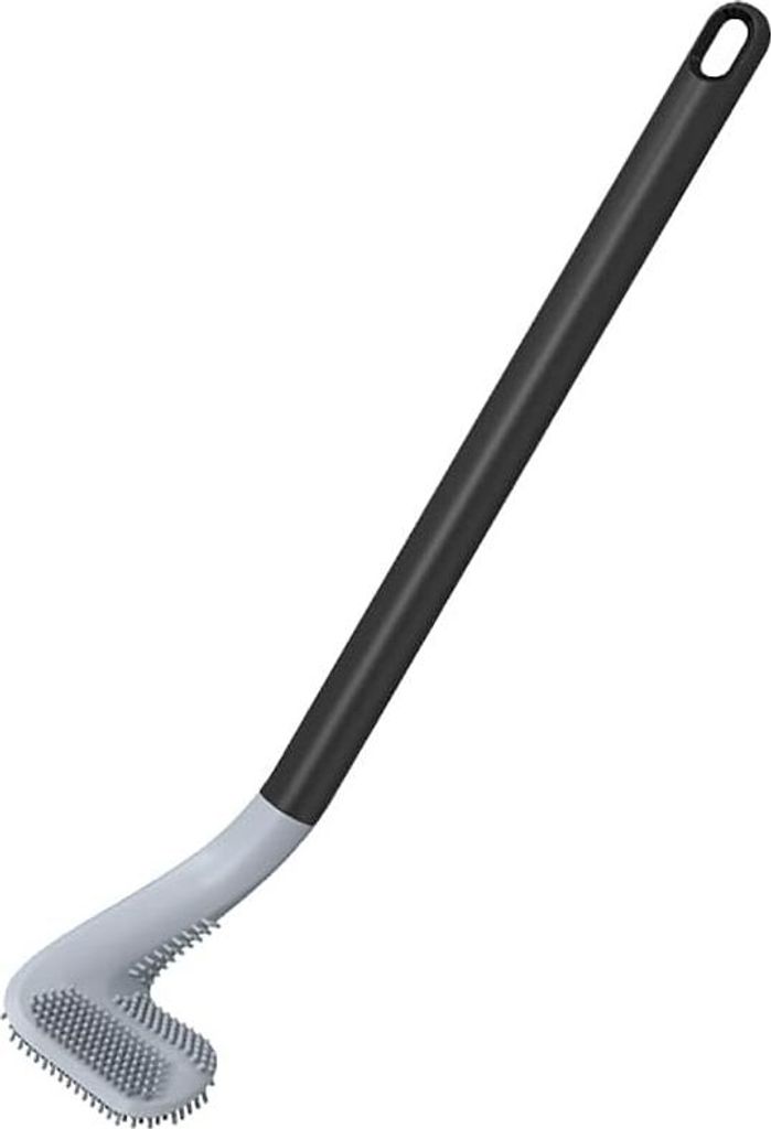 Golf-Toilettenbürste aus Silikon mit langem Griff, Wandreinigung, Toilettenbürste mit Halter-Set