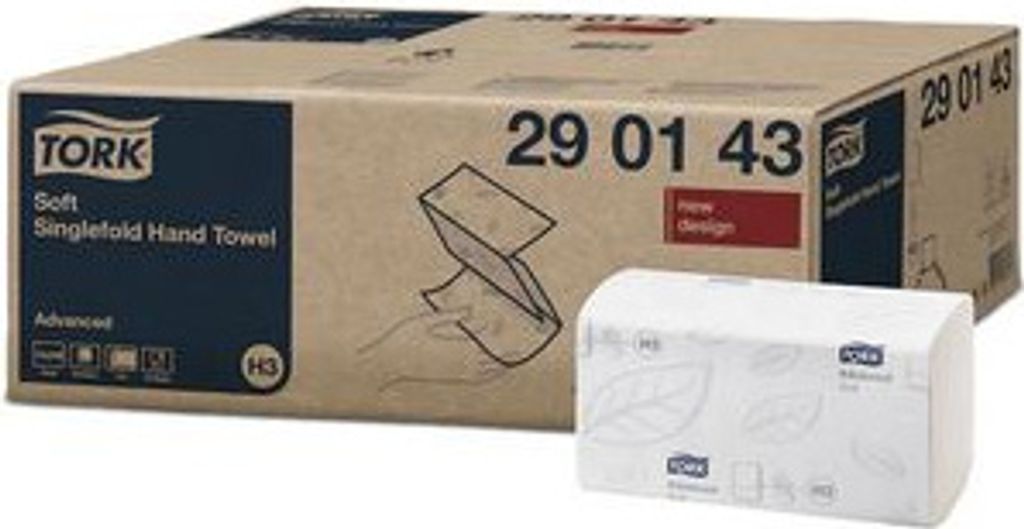 TORK 290143 Papierhandtücher (L x B) 23 cm x 22.60 cm Weiß 15 x 250 Bl./Pack