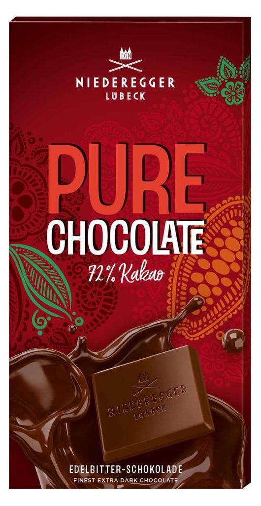 Tavoletta di cioccolato fondente Niederegger Pure Chocolate Immagine del prodotto 
