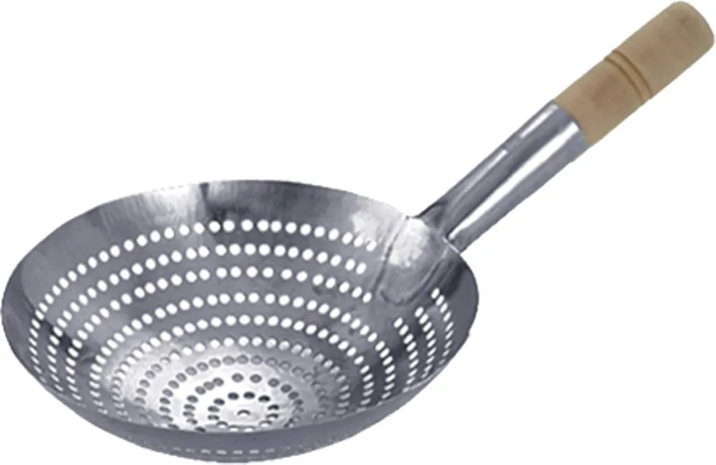 Passoire Inox avec Manche en Bois - Diamètre 30 cm - Longueur 50 cm