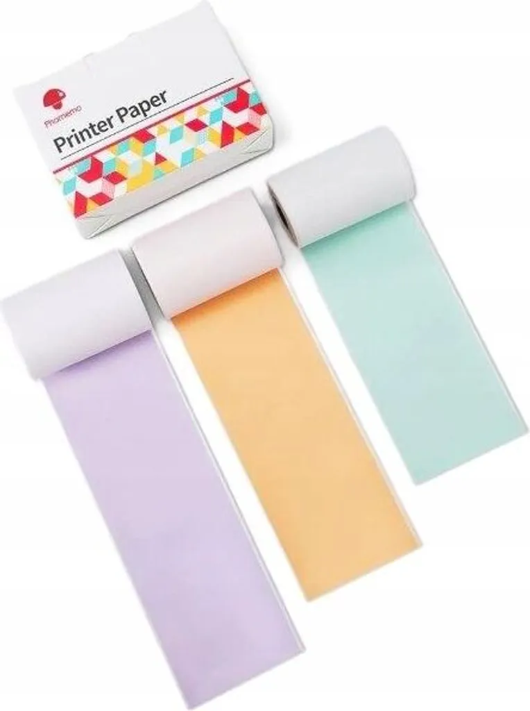 3 Rotoli Carta Termica Adesiva Phomemo - Colorati per Scuola e Casa