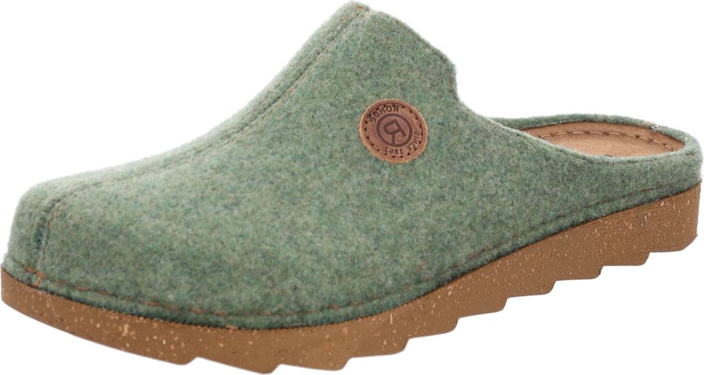 Rohde Herren Pantoffel Hausschuh Softfilz Foggia-H 7100, Größe:45 EU, Farbe:Grün