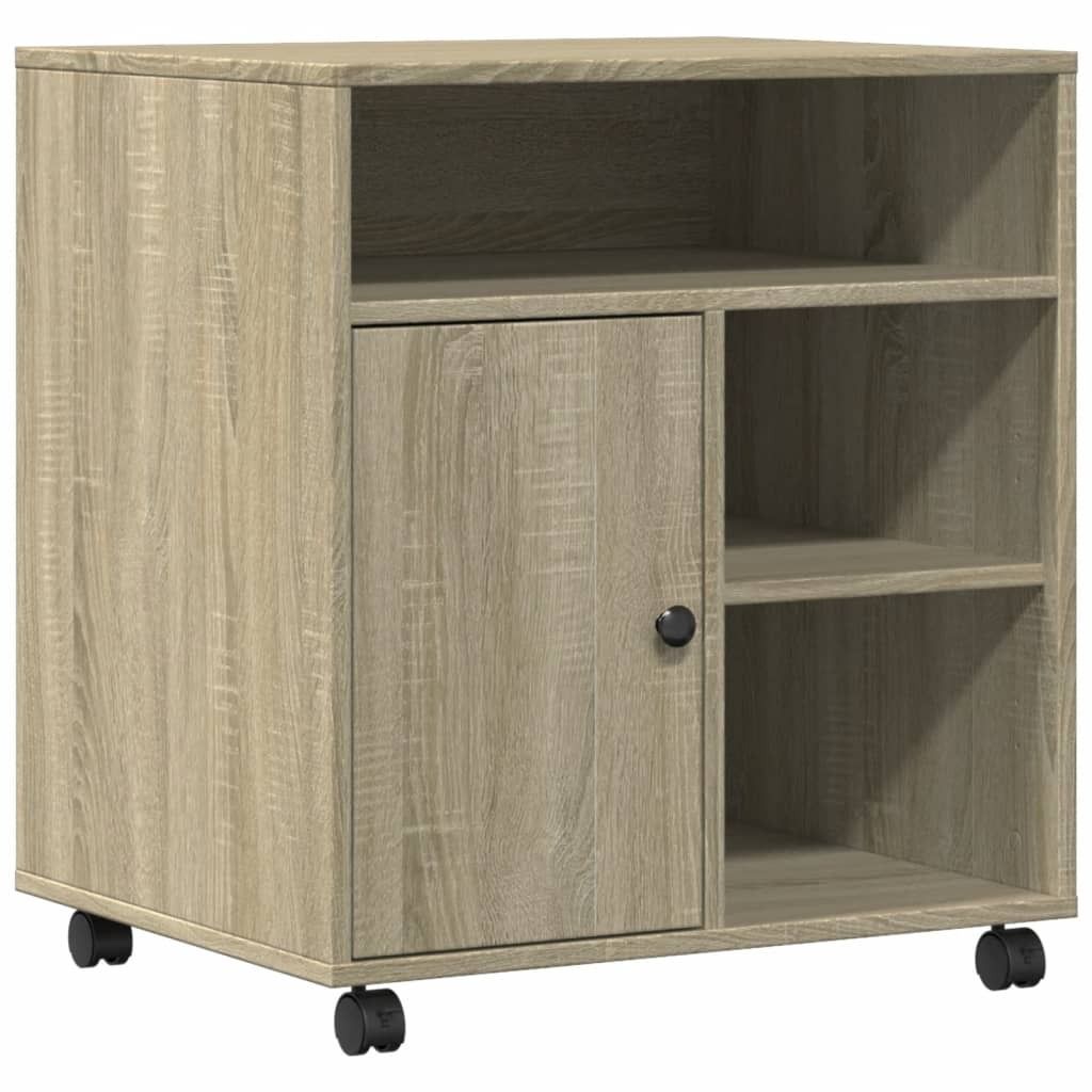 vidaXL Tlačiarenský stojan s kolieskami Sonoma dub 60x50x67 Obrázok produktu 