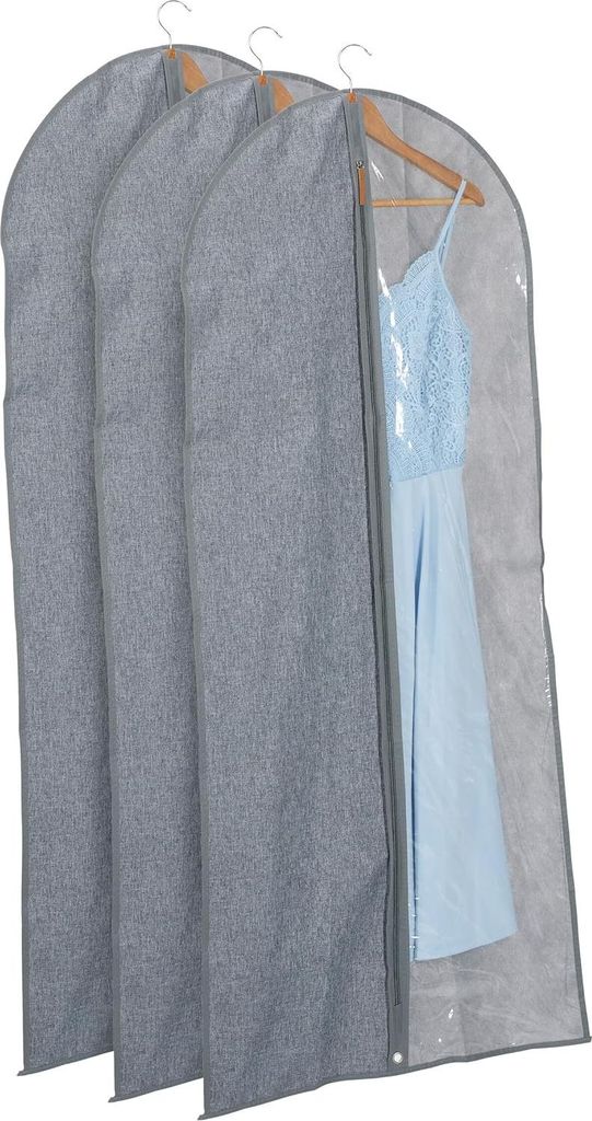 relaxdays Kleidersack 3er Set - 135 x 58 cm