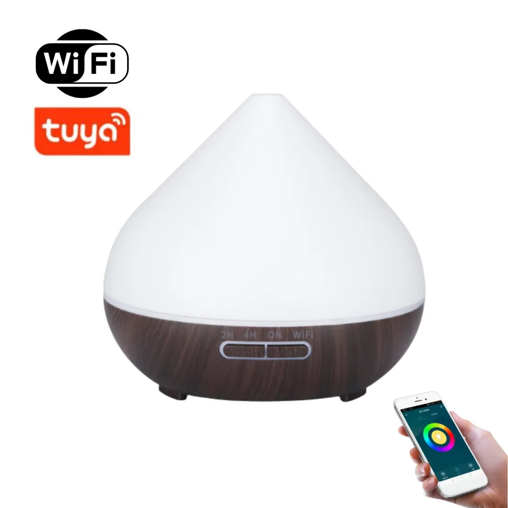 BOT Smart diffuseur d'arômes B12 en bois blanc et brun foncé de 400ml