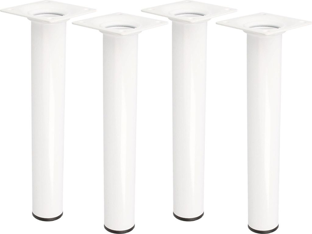 4er Set Möbelstützen Weiß Möbelbeine Höhe 200mm Möbelfüße Tischbeine Couchfüße ø 30mm Schrankfüße
