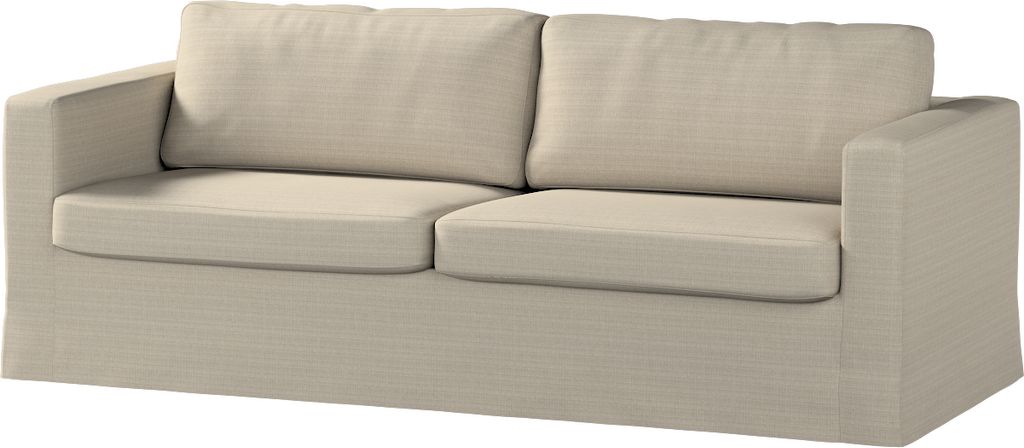 Dekoria Bezug für Karlstad 3-Sitzer Sofa nicht ausklappbar, lang, beige, Bezug für Sofahusse, Karlstad 3-Sitzer