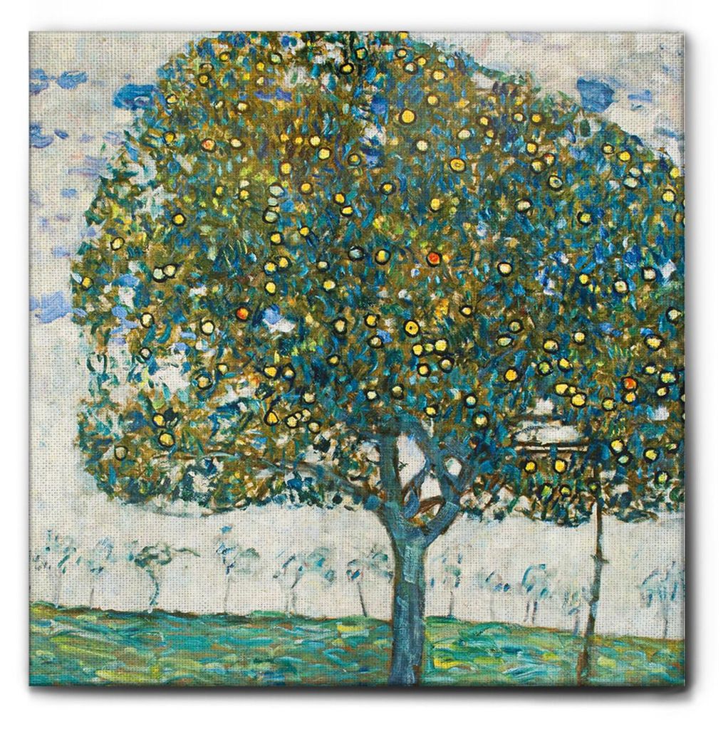 Giallobus - Apfelbaum II - Gustav Klimt - 100L x 100B cm - Bild - Premium Loom Canvas mit hoher Dicke