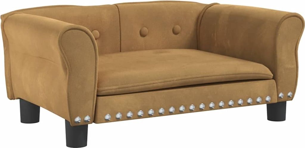 vidaXL Hundebett Braun 70x45x30 cm Samt