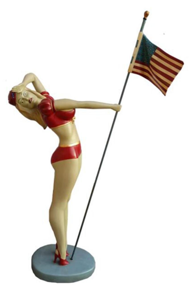 Der amerikanische Traum Frau Tanzt für Geld Statue Figur Gogo Nuttige Figur Sexy