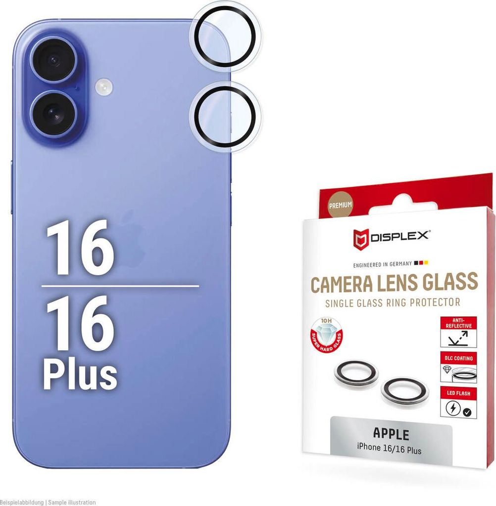 DISPLEX CamGlass Single iPhone 16/16 Plus