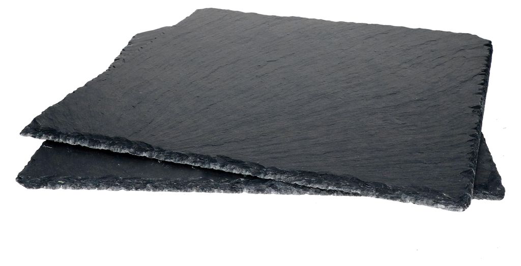 2x Schieferplatten 30x30cm Untersetzer Deko-Teller Produktbild 
