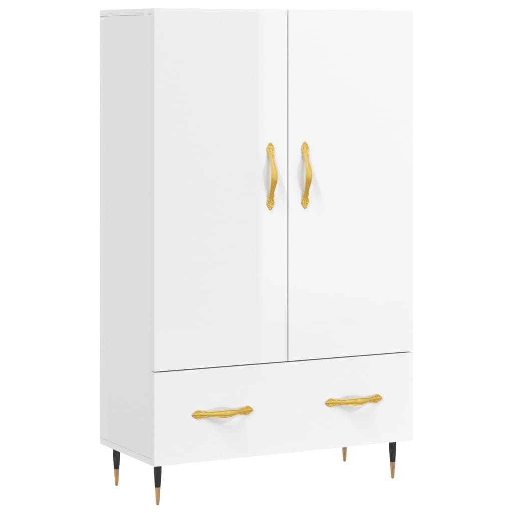 vidaXL Highboard biały wysoki połysk 69,5x31x115 cm Zdjęcie produktu 1