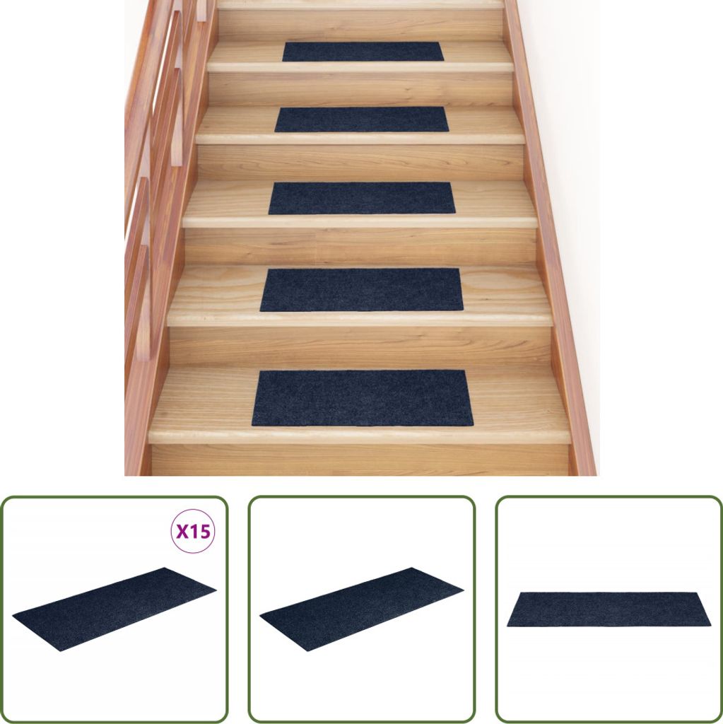 The Living Store Selbstklebende Treppenmatten 15 Stk. Produktbild 