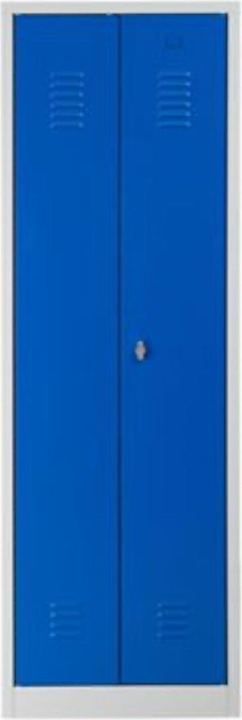 Garderobenspind Camel | 2-Fächer & 1-Schloss| HxBxT 180x60x50 cm | Vorhängeschloss | Grau-Blau