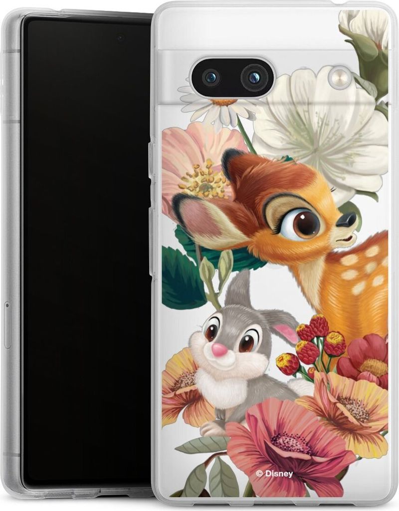 DeinDesign Handyhülle für Google Pixel 7a Silikon Hülle Case Smartphone Schutzhülle Bambi Disney Klopfer