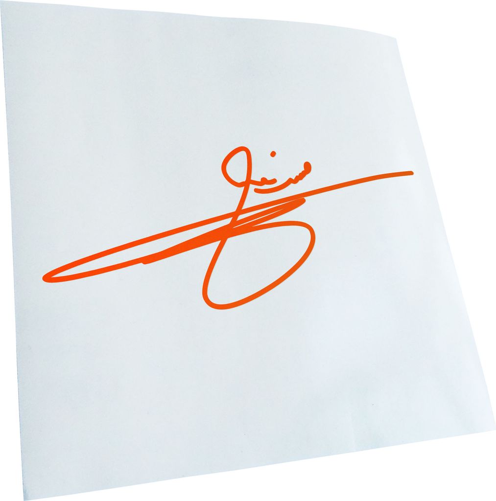 Kiwistar - Autoaufkleber - Hassan Rohani Unterschrift - Orange - 20x8cm - Aufkleber für Auto, Laptop, Fahrrad, LKW, Motorrad mehrfarbig JDM Decal ...