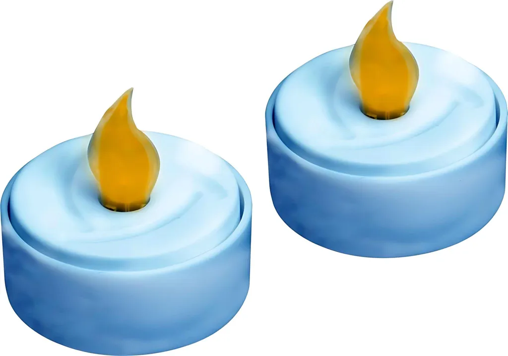 Heyda 204889144 Bougie chauffe-plat électrique blanc flamme jaune vive