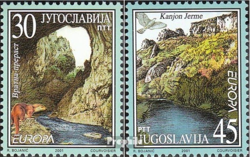 Briefmarken Jugoslawien 2001 Mi 3031-3032 (kompl.Ausg.) postfrisch Europa - Wasser