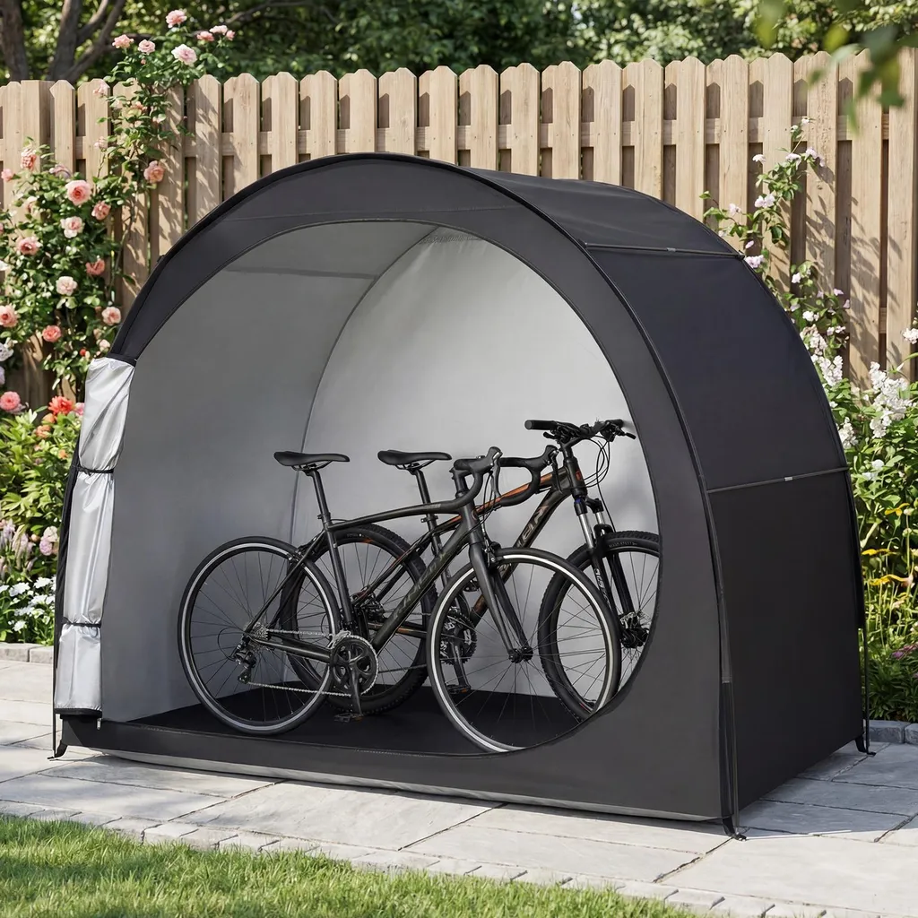 Garage portable pour 2 vélos : solution de rangement camping et jardin - 2