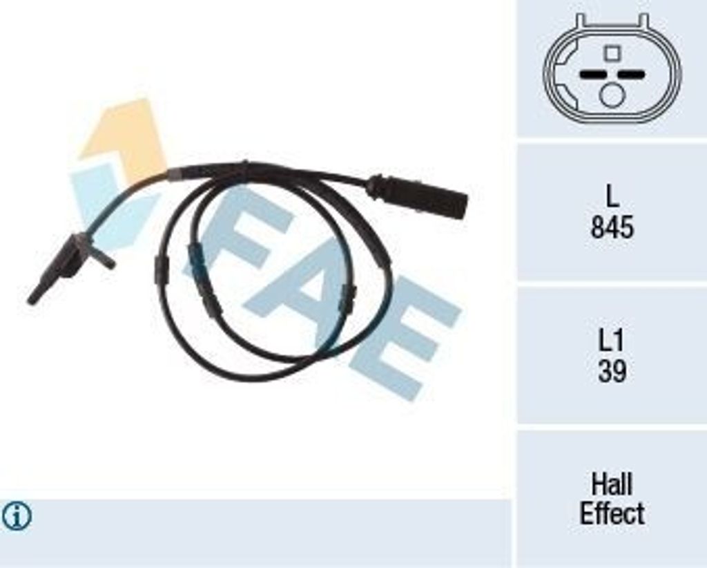 FAE ABS Sensor Raddrehzahl Hinten für BMW 1 Schrägheck (F20) 78292