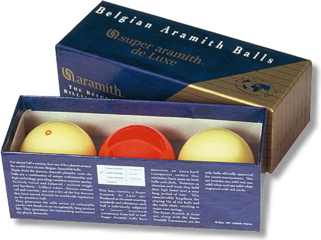 Super Aramith Deluxe Billes Carambolage 61,5mm en Résine Phénolique