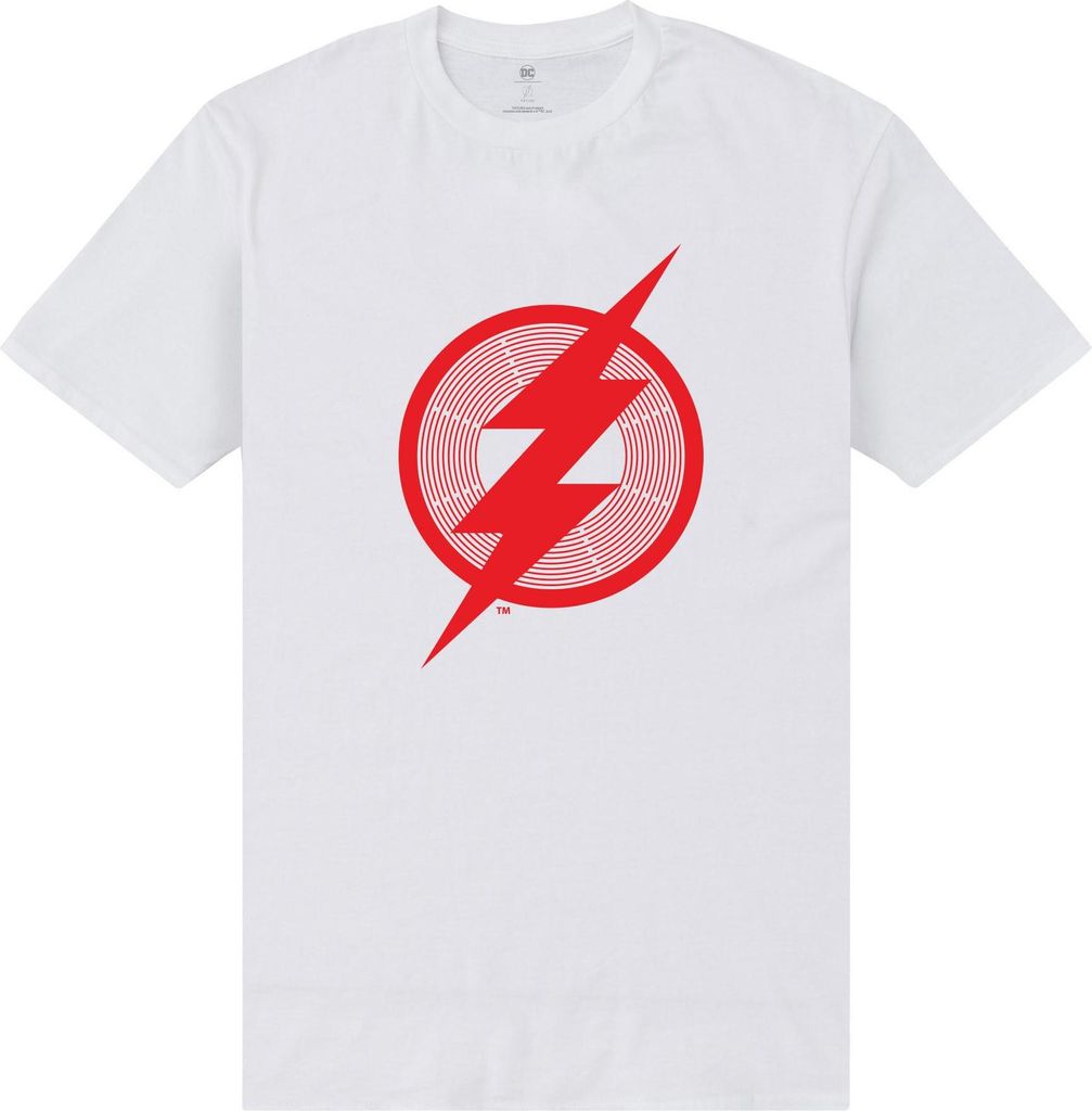 The Flash - T-Shirt für Herren/Damen Uni PN150 (S) (Weiß/Rot)