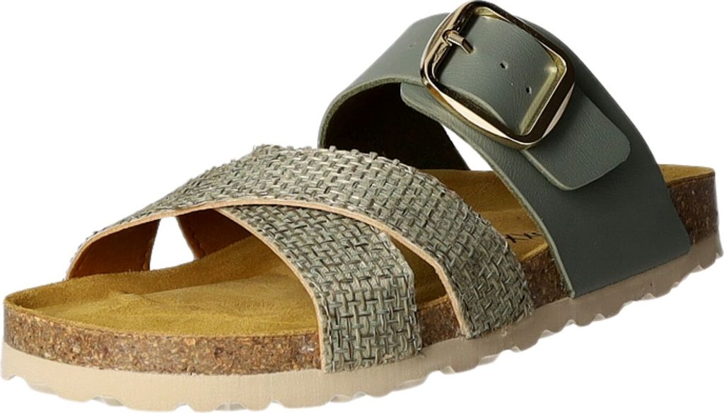 BOXX Damen-Pantolette mit Tieffußbett Oliv-Grün, Farbe:grün, EU Größe:40