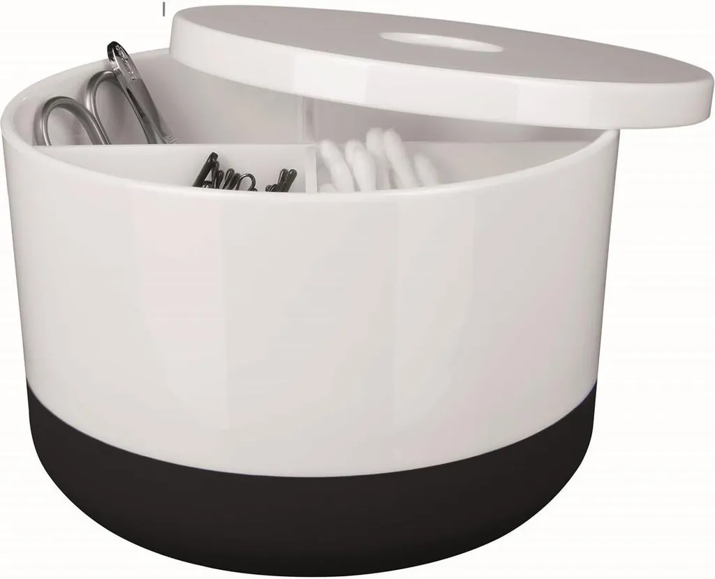 Spirella Moji Organizer: Contenitore Trucchi Componibile Bianco Nero