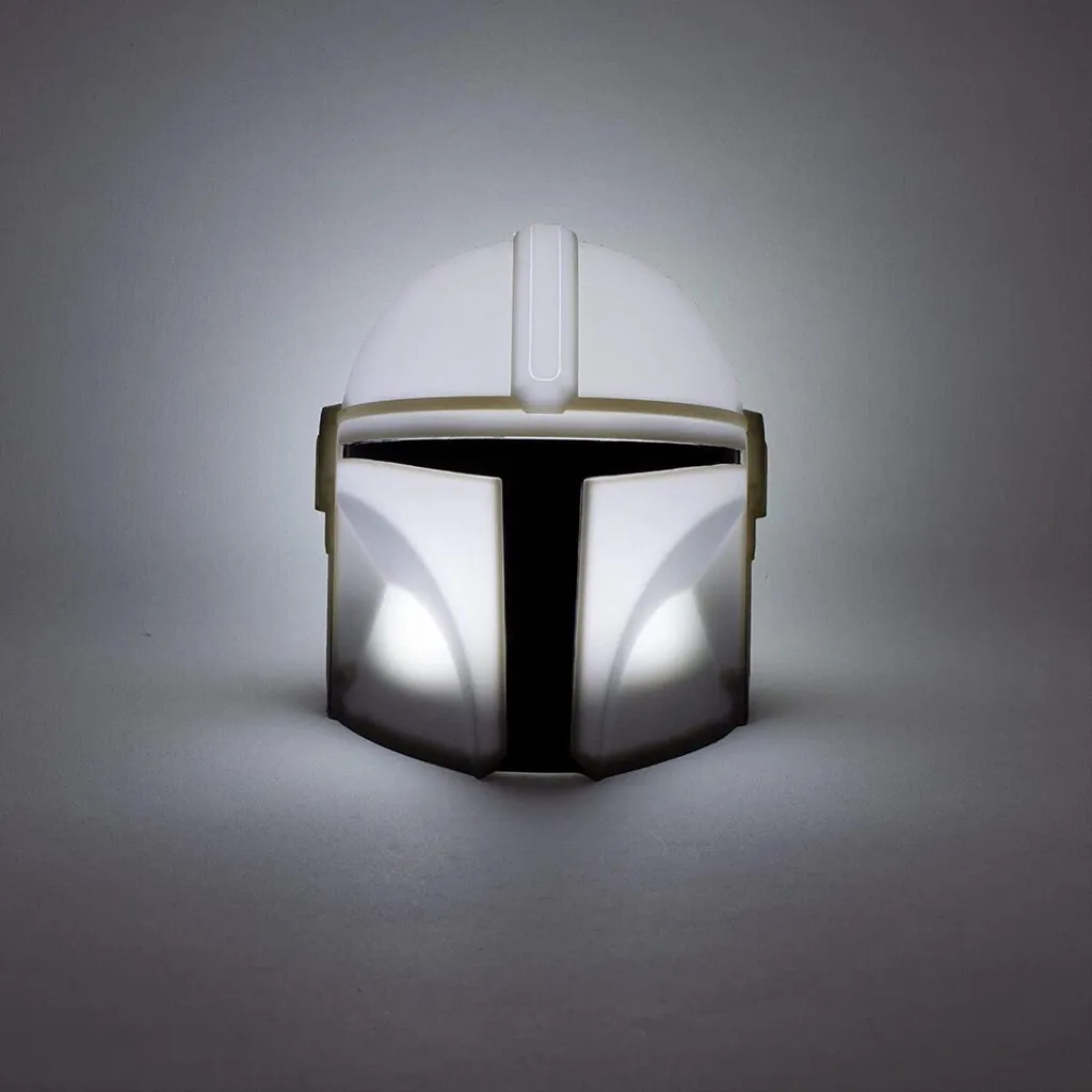 Lampe Mandalorian Design Unique : Éclairage LED Variable Finition Argent - 4