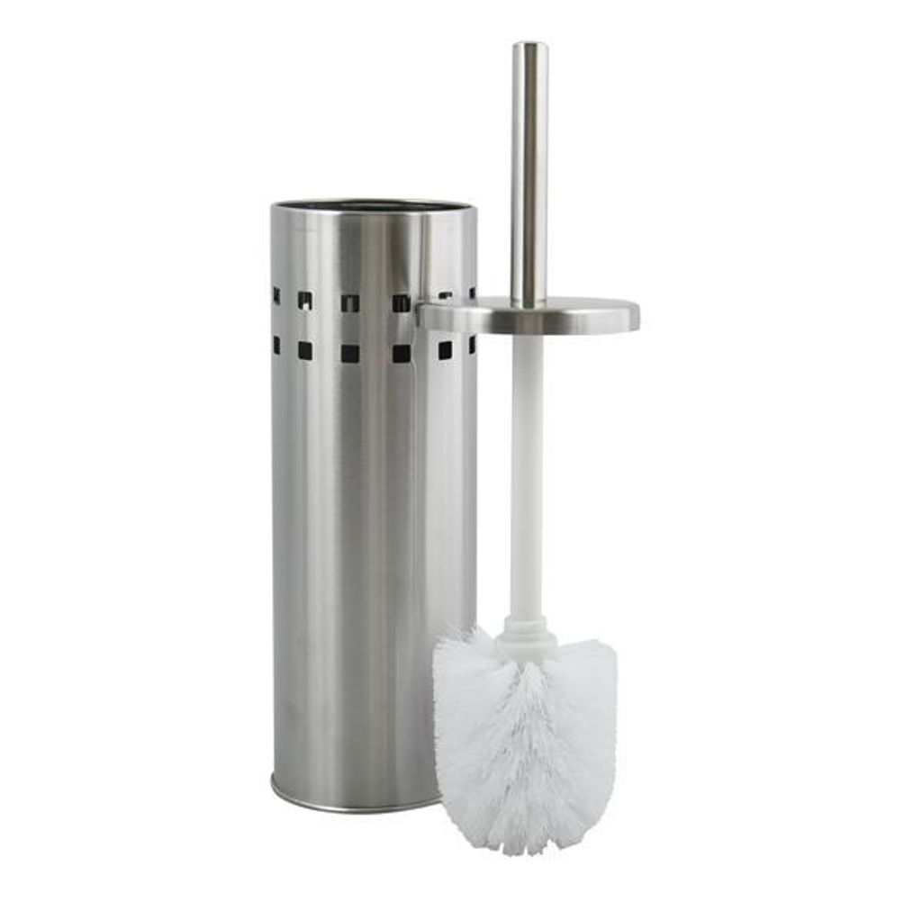 Beige Toilettenbürste WC-Bürste Garnitur Klobürste aus Metall mit Innenbehälter 