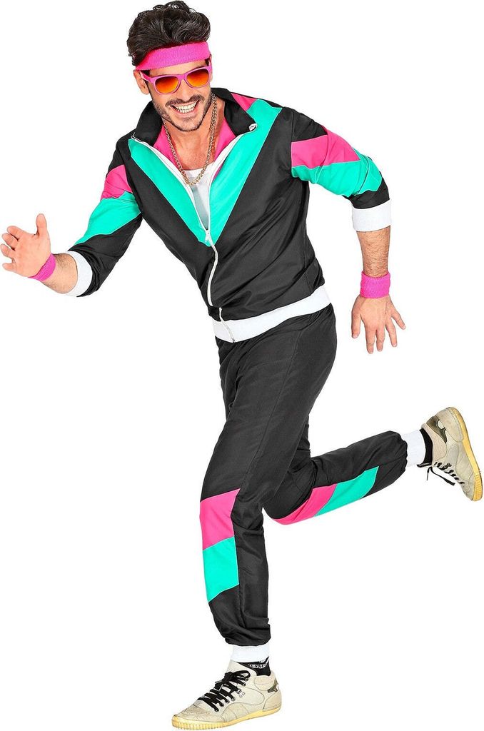 Kostüm Outfit Sportler Trainingsanzug DISCO 80er Produktbild 