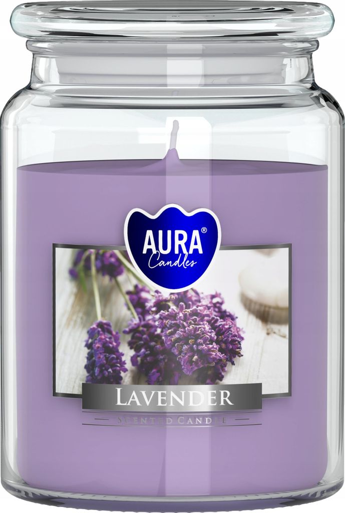 Große Duftkerze im Glas, Lavendel Produktbild 