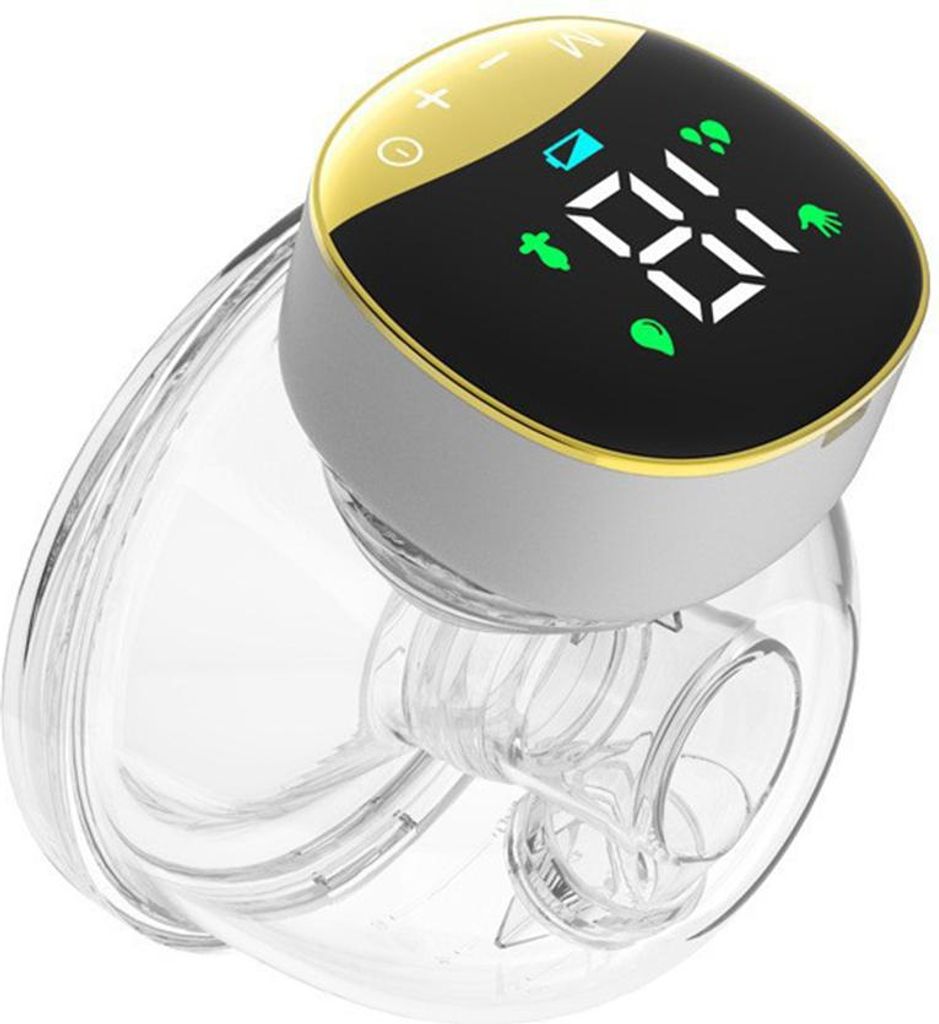 Tragbare Milchpumpe Tragbare elektrische Milchpumpe zum Stillen, freihändig LED-Display 4 Modi 12 Saugstufen Geräuscharm mit 180 ml Fassungsverm...