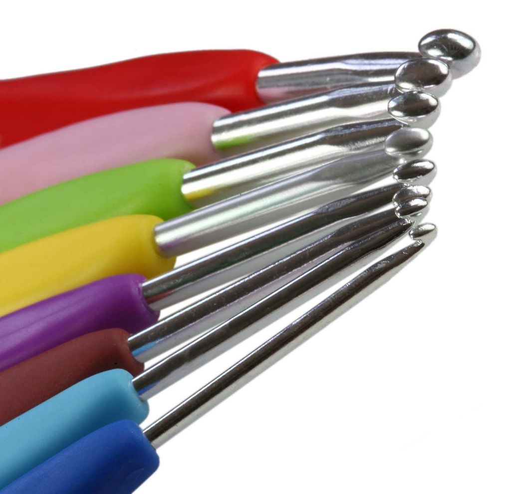 8 Häkelnadeln, Größe 2,5 - 6mm, Kunststoff Aluminium Set, 8 Produktbild 