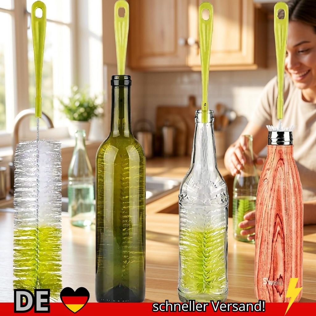 Flaschenbürste 40cm Lang für Wein Bier Flaschen