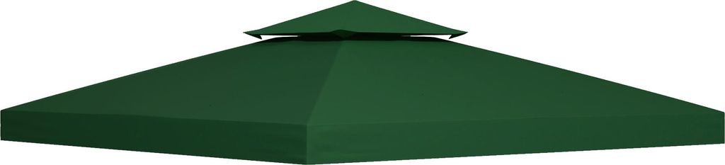 Fortuna Lai Pavillondach Ersatz 3x3m Kohlegrau Polyester wasserabweisend für Metall- & Gartenpavillon