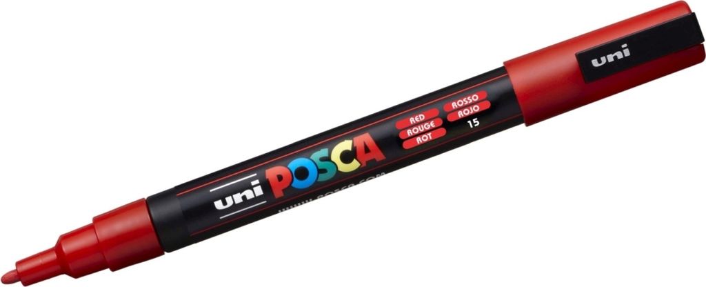 POSCA - POSCA PC3M F Rood | 1 Stück | 6 Stück