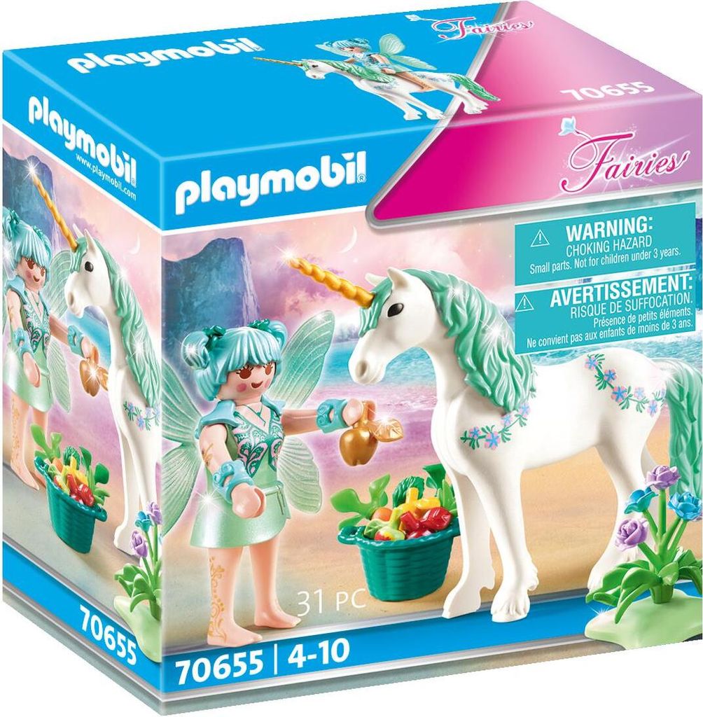 Licorne avec fée nourricière Image du produit 