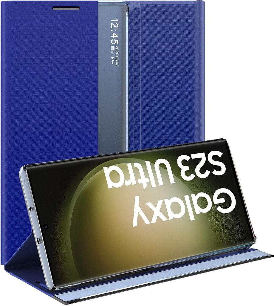 Samsung Galaxy S23 Ultra Hülle, Slim Flip Leder Smart View Produktbild 