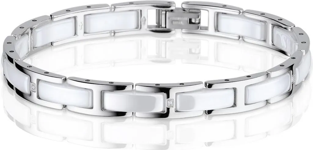 Montre Arctic Symphony en Verre Saphir et Bracelet Maillons Argentés