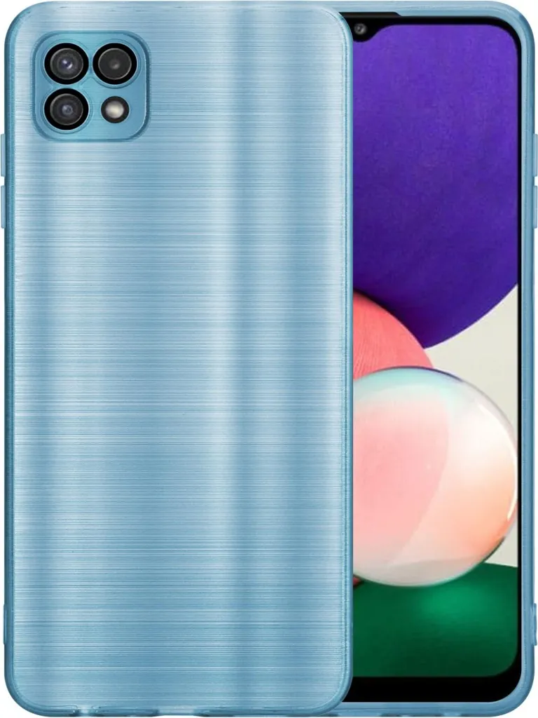 Cadorabo Cover Samsung Galaxy A22 5G Turchese Silicone TPU Soft Touch - 3