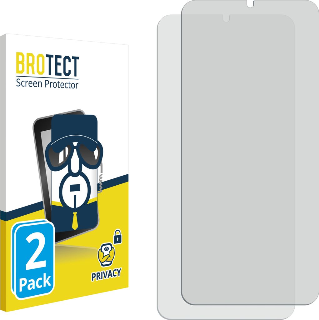 2x BROTECT Sichtschutzfolie für Alcatel 3 (2025) Anti-Spy Privacy Sichtschutz Blickschutz Folie Blaulicht-Schutz