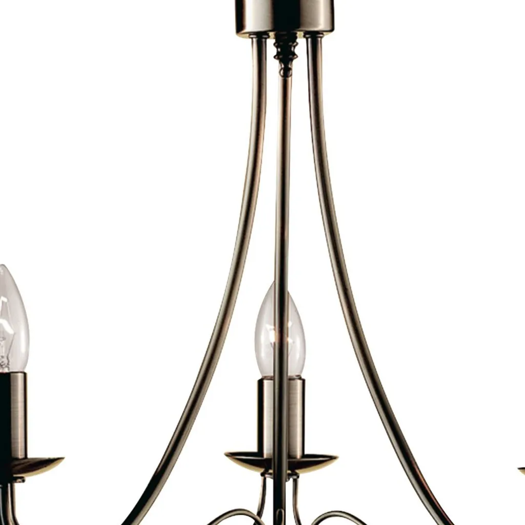 Plafonnier MAYPOLE en laiton antique H 100 cm style classique chic