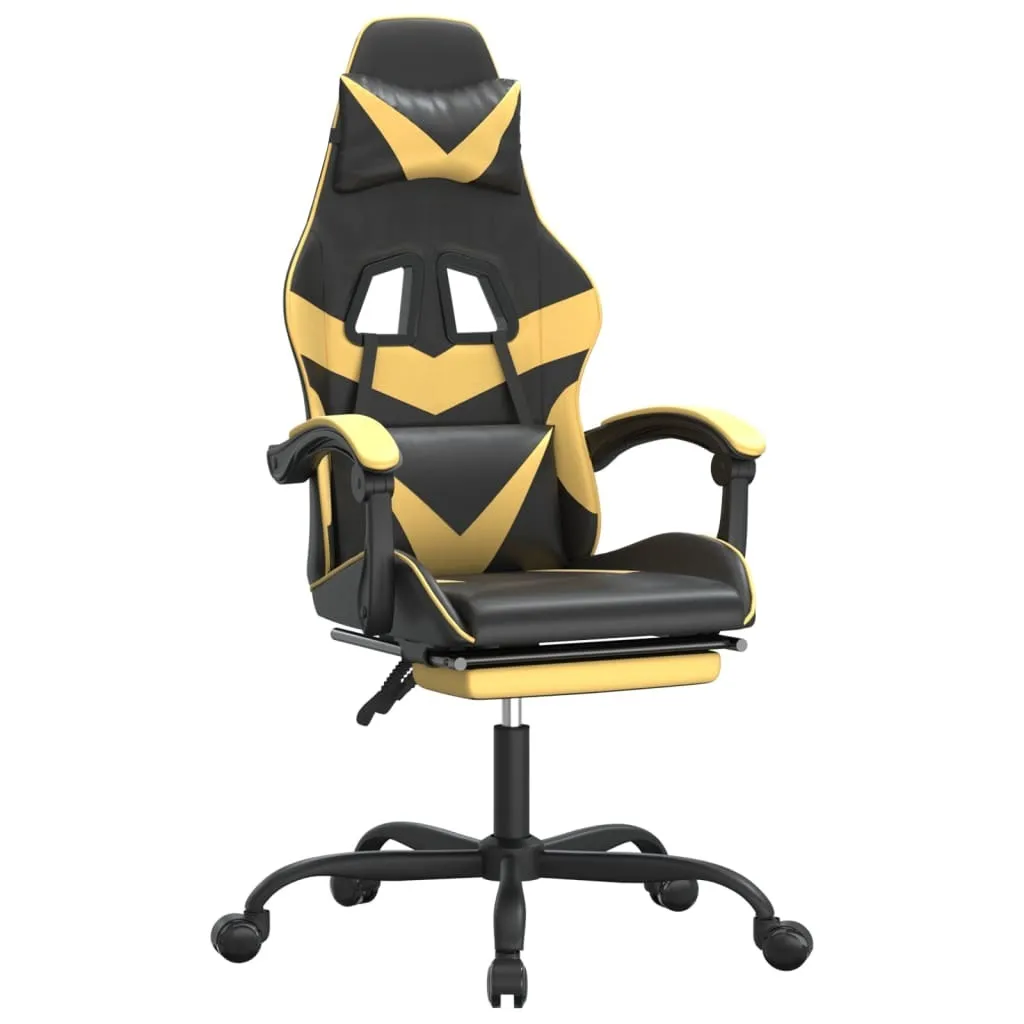 Offerta Sedia da Gioco vidaXL Nera Oro: Poggiapiedi e Lusso Gaming