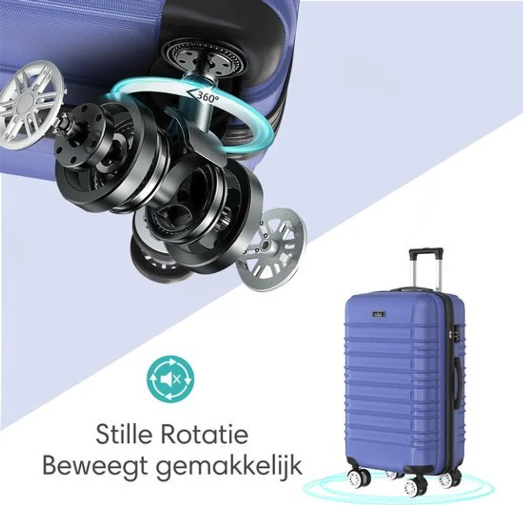 Set de 2 Valises à Roulettes Voyagoux AVALON Bleu pour Tout Voyage - 15
